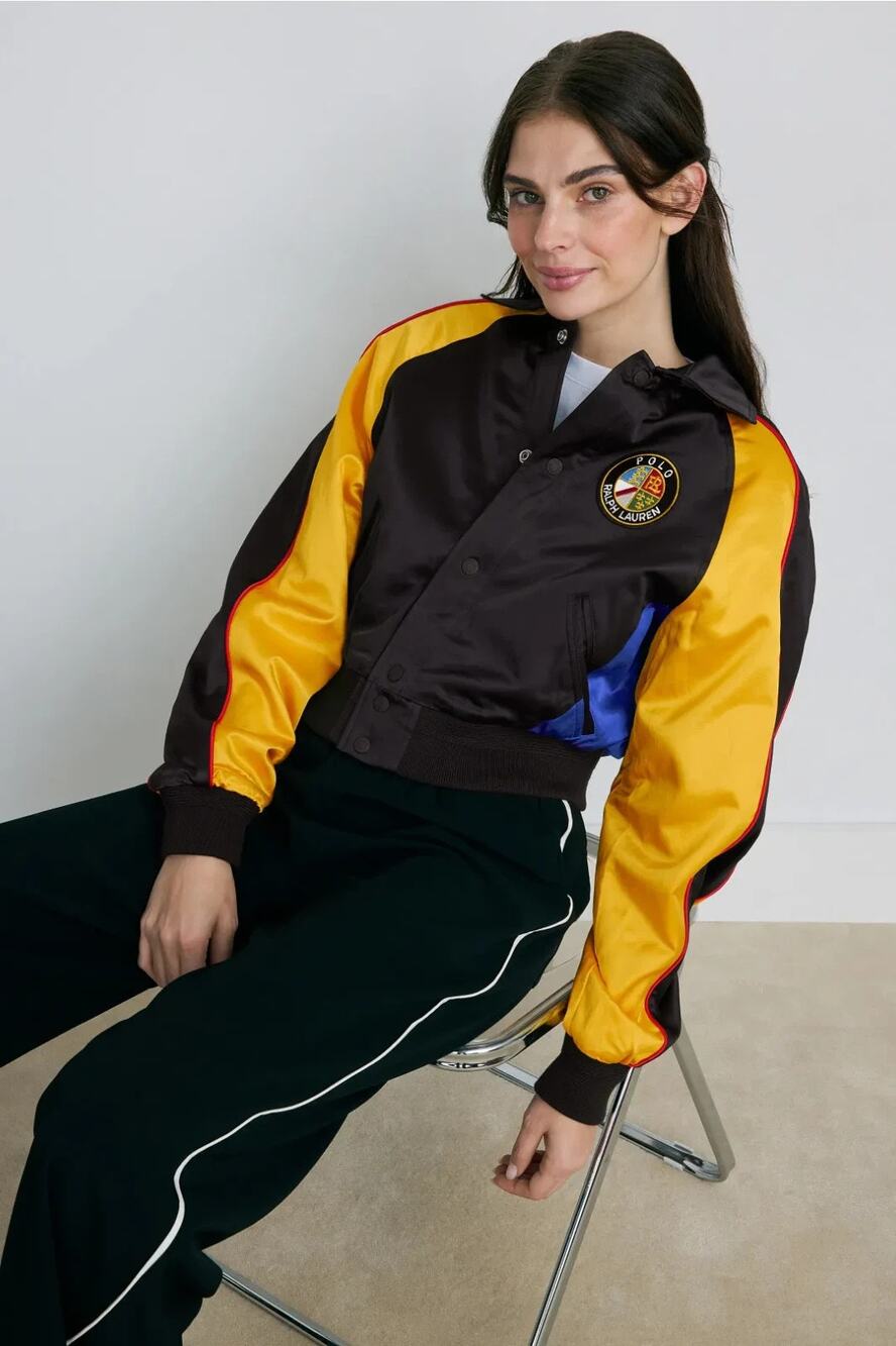 Polo Ralph Lauren Satin Bomber Jacket, Size M. MSRP $698